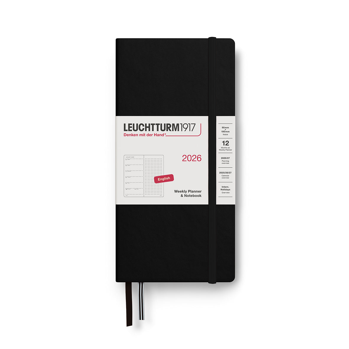 Leuchtturm1917 Weekly Planner & Notebook Wallet 2026