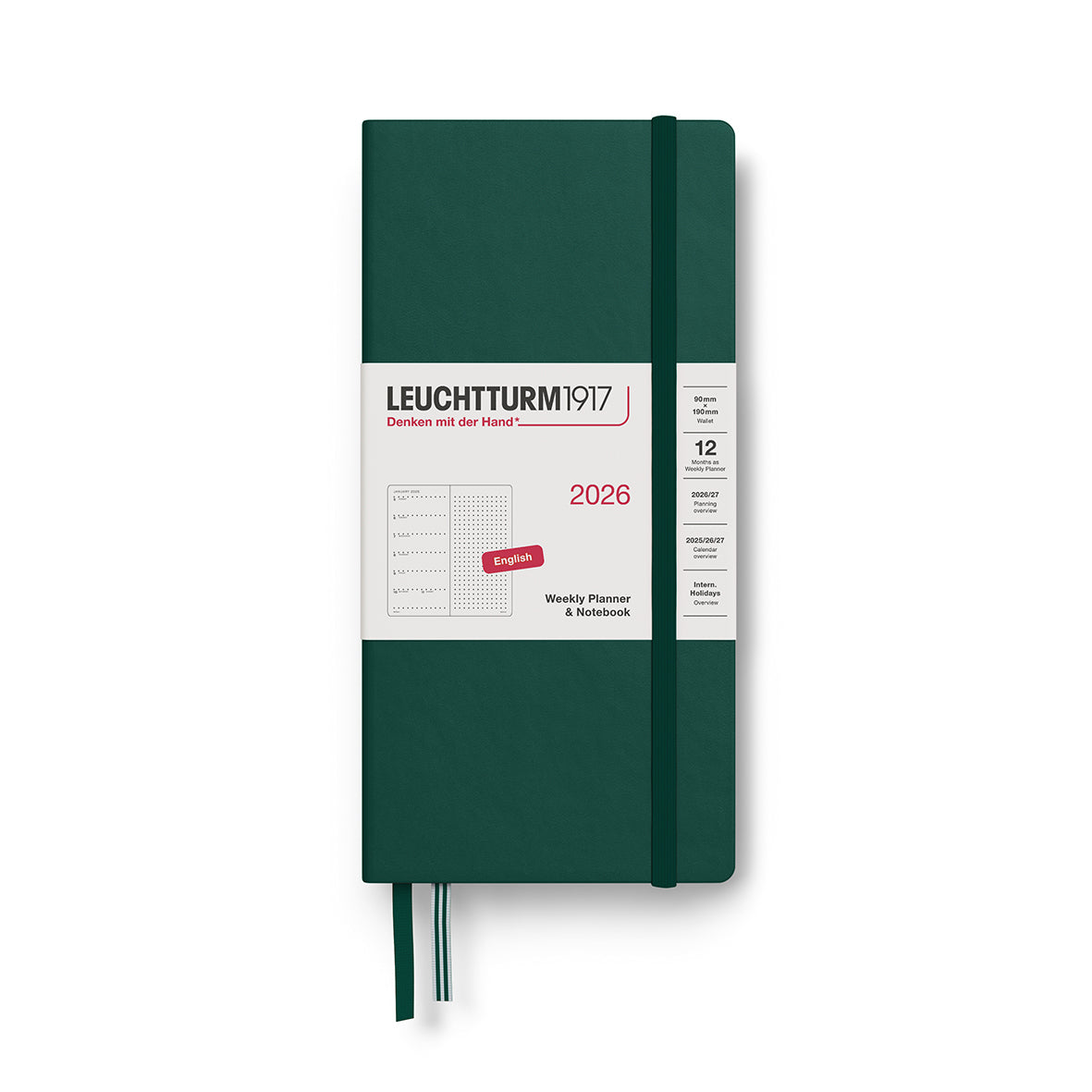 Leuchtturm1917 Weekly Planner & Notebook Wallet 2026