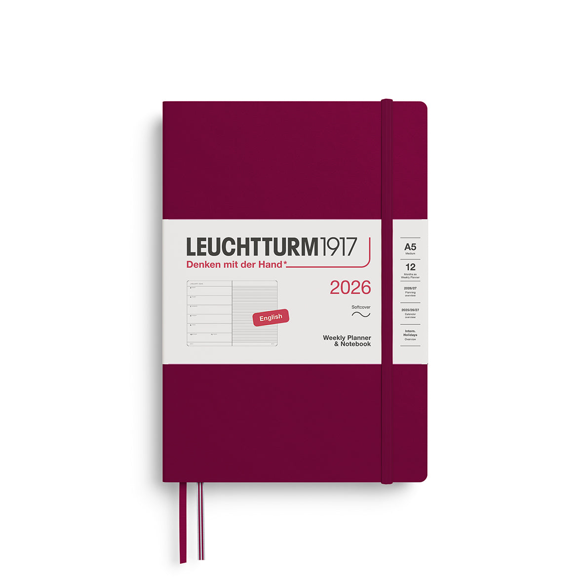 Leuchtturm1917 Weekly Planner & Notebook 2026 A5
