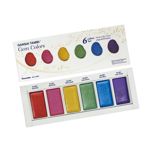 Gansai Tambi Metallic Watercolor Set Gem Colors