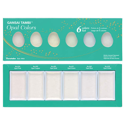 Gansai Tambi Metallic Watercolor Set Opal Colors