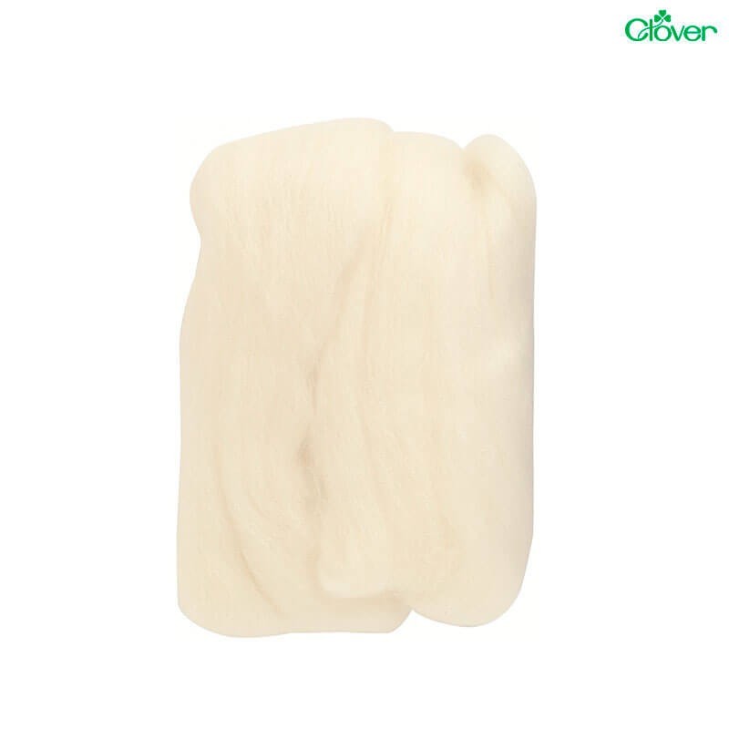 Clover Natural Wool Roving Fibers