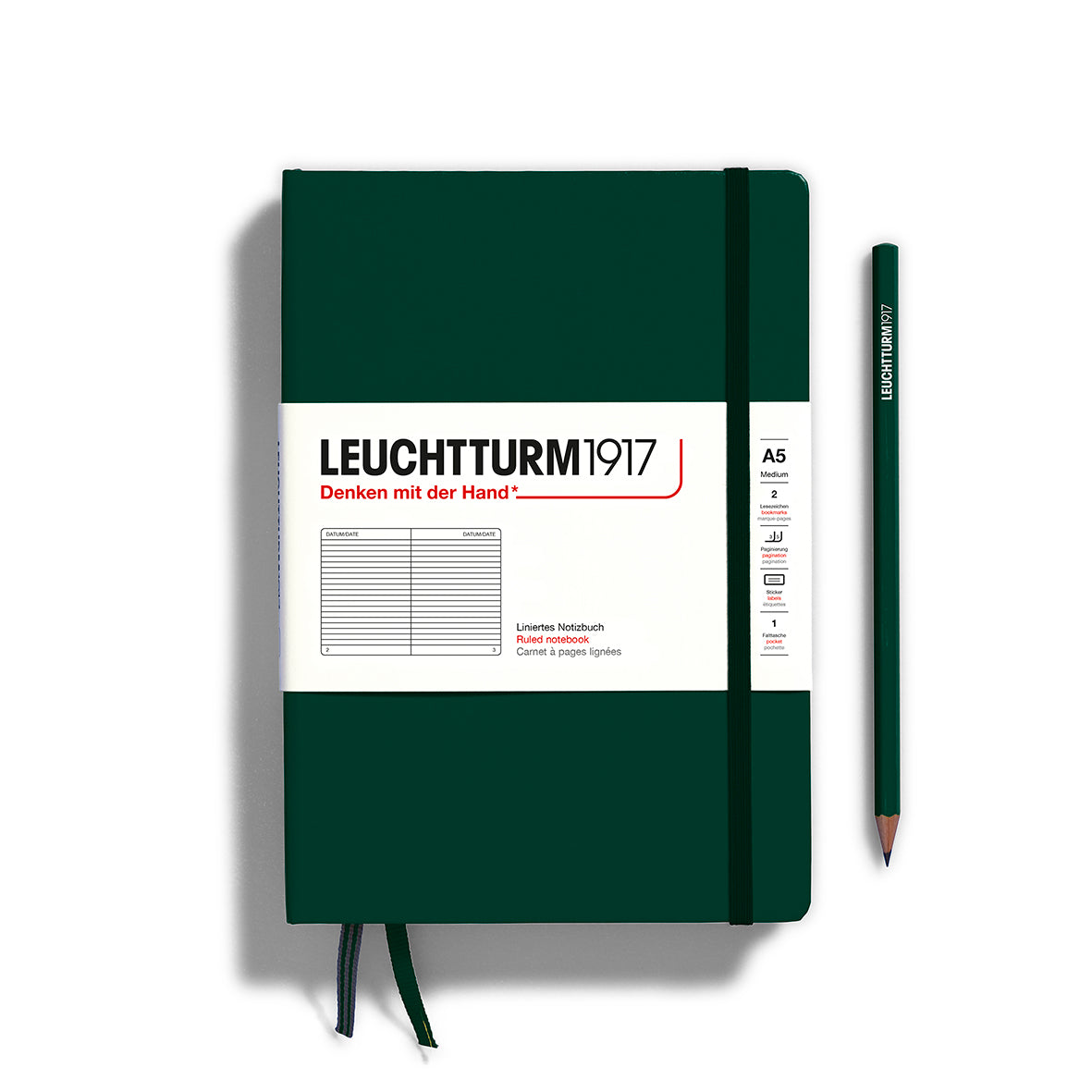 Leuchtturm1917 Classic Hardcover Forest Green Notebook Medium (A5)