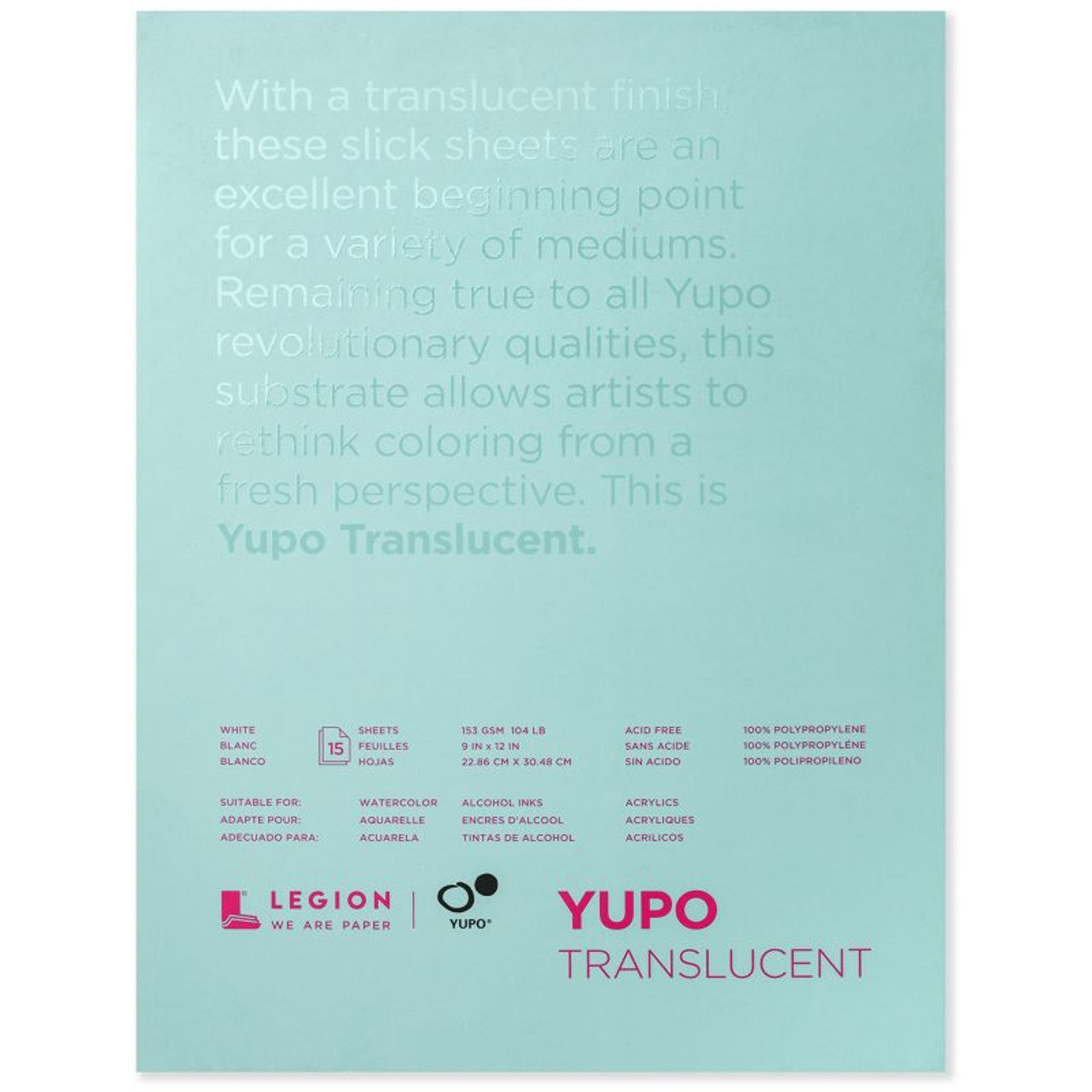 YUPO Translucent Paper 9"x12"