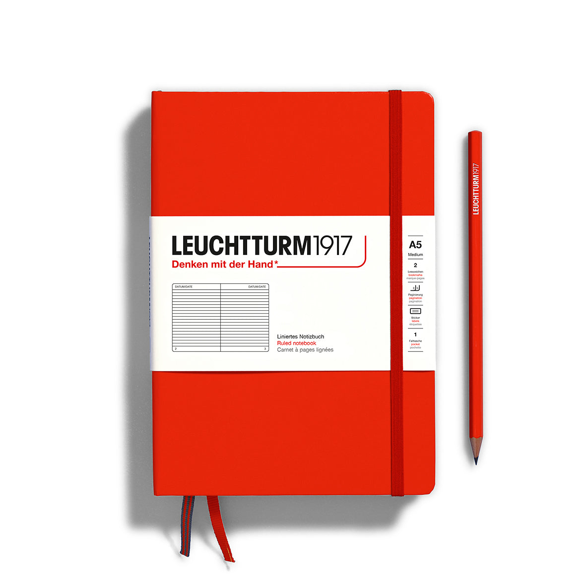 Leuchtturm1917 Classic Hardcover Fox Red Notebook Medium (A5)