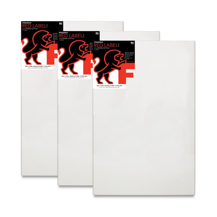 Fredrix Artist Series Red Label 12oz Primed Cotton Stretched Canvas