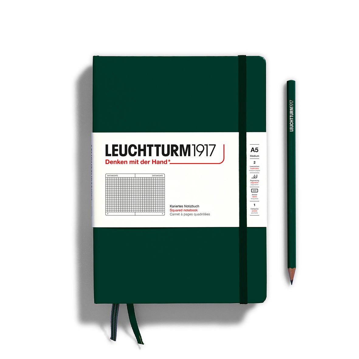 Leuchtturm1917 Classic Hardcover Forest Green Notebook Medium (A5)