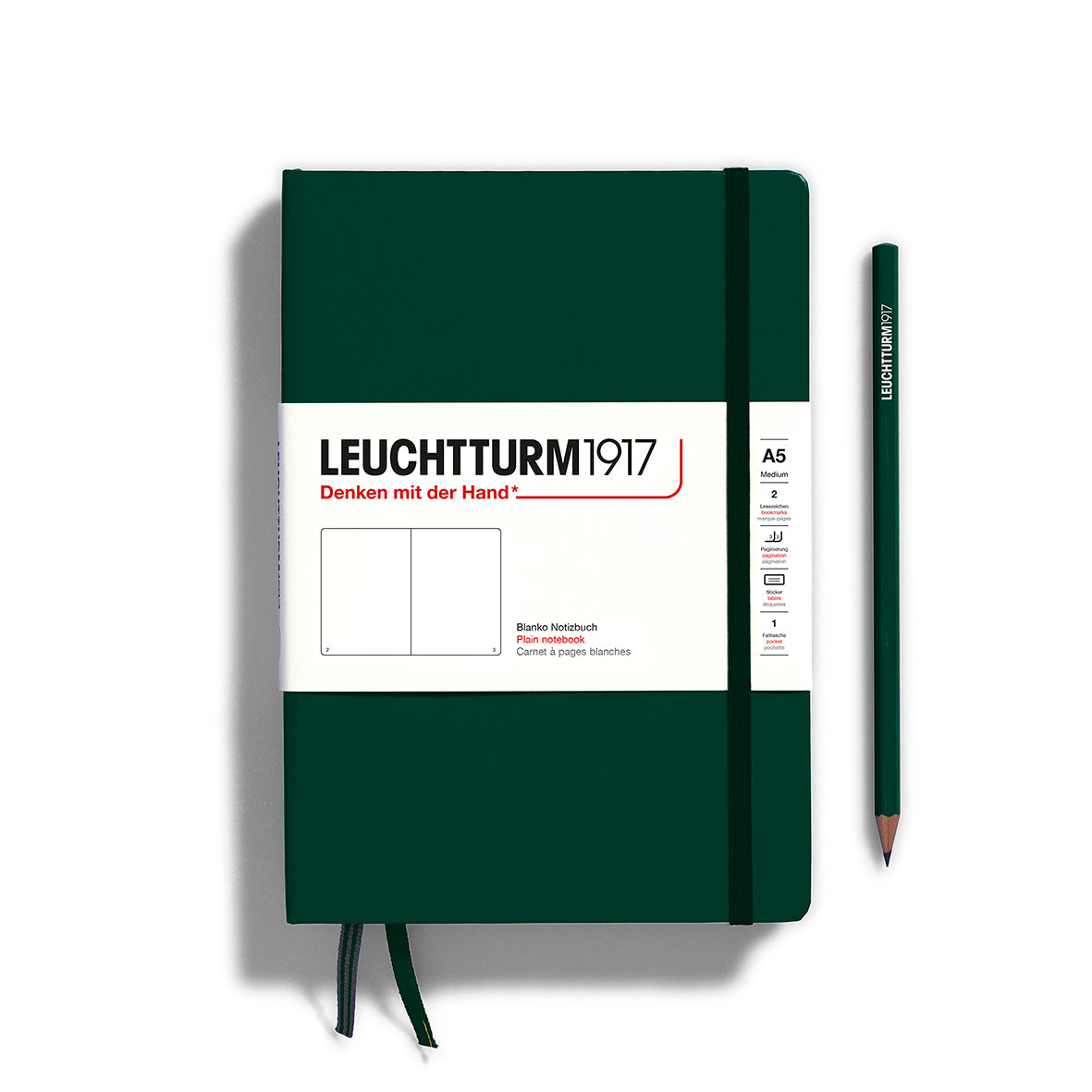 Leuchtturm1917 Classic Hardcover Forest Green Notebook Medium (A5)