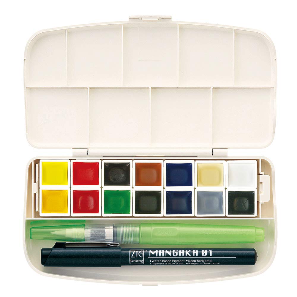 Gansai Tambi Portable 14 Color Watercolor Set
