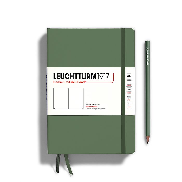 Leuchtturm1917 Classic Hardcover Olive Notebook Medium (A5)
