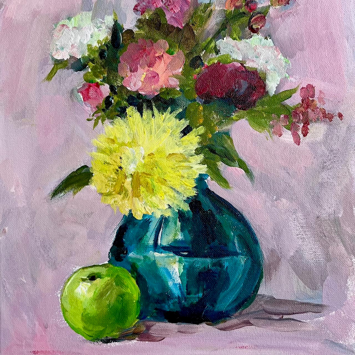 Jan 16 Acrylic Painting: Winter Florals and Fruits Still Life