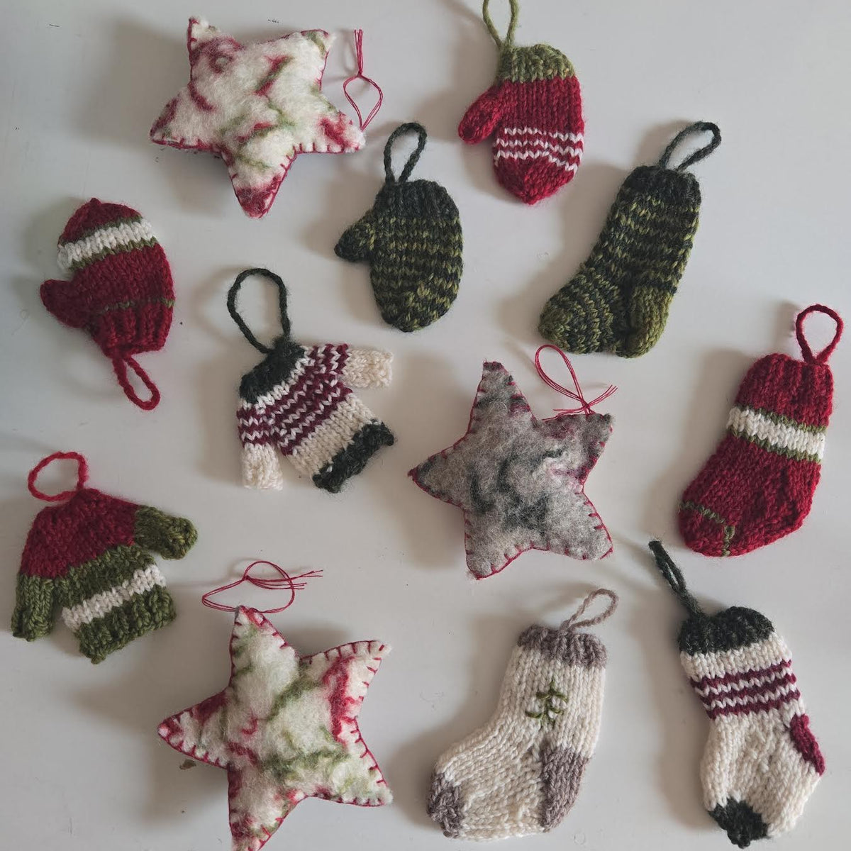 Dec 9 Knitted Holiday Ornaments