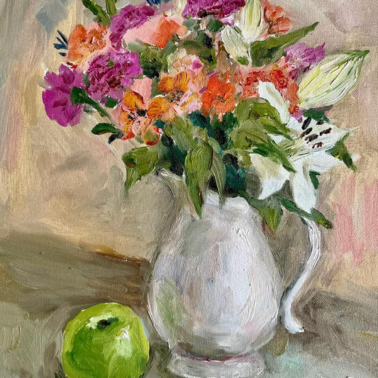 March 28 Spring Fruits and Florals Still Life Painting
