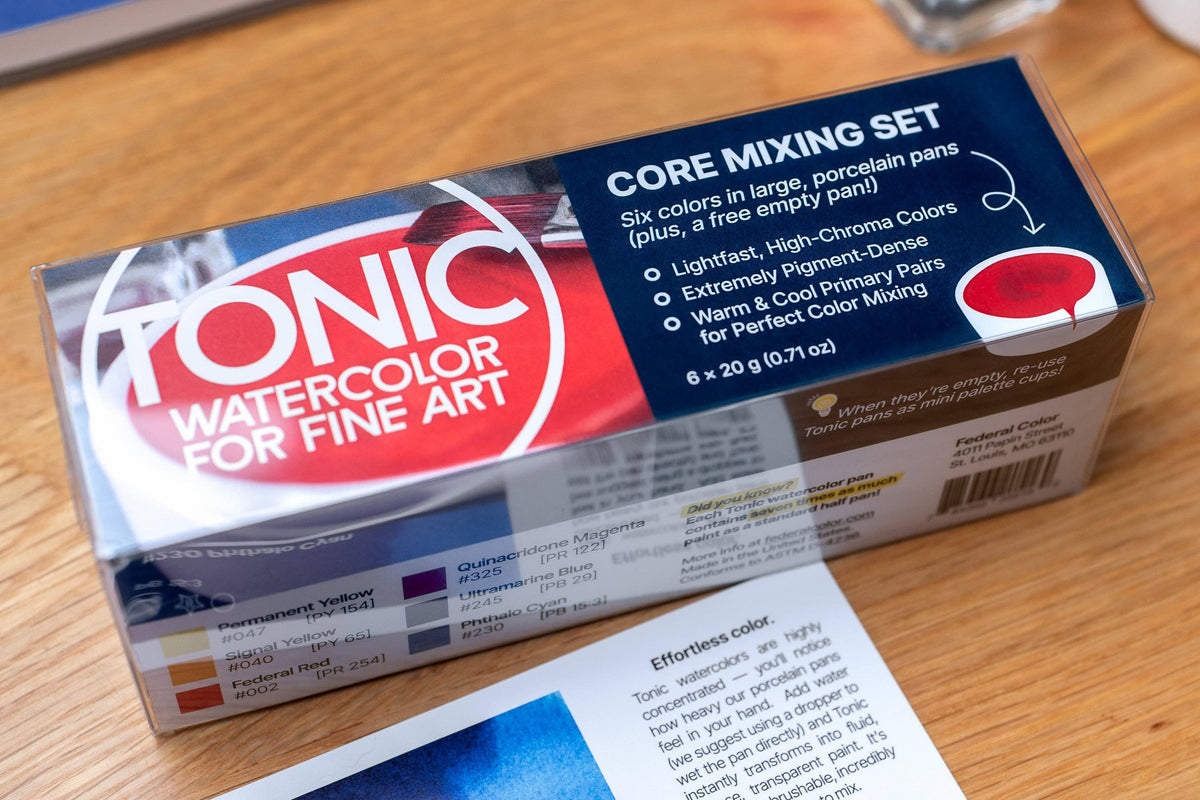 Federal Color Tonic Watercolor, Core Mixing Set of 6