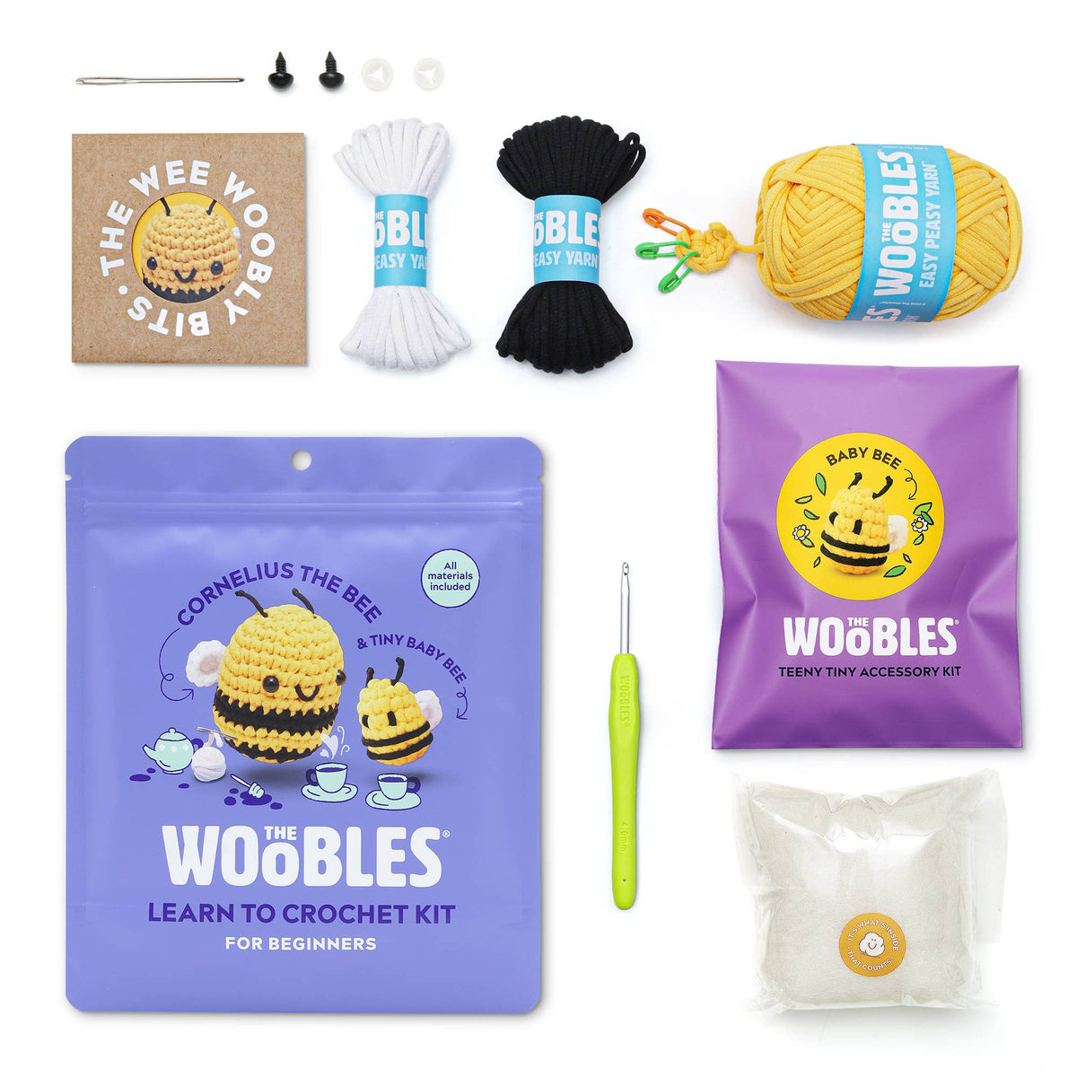 Woobles Mommy & Me Cornelius the Bee Combo Crochet Kit