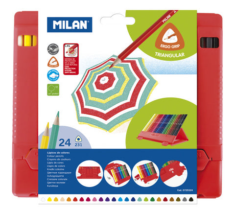 Milan Triangular Ergo Grip Poly-Box Pencil