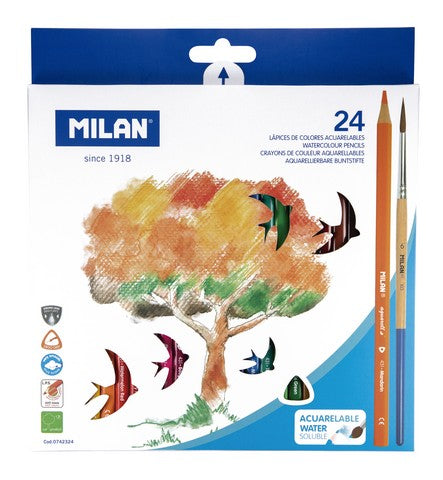 Milan Water-Soluble Colored Pencil Sets