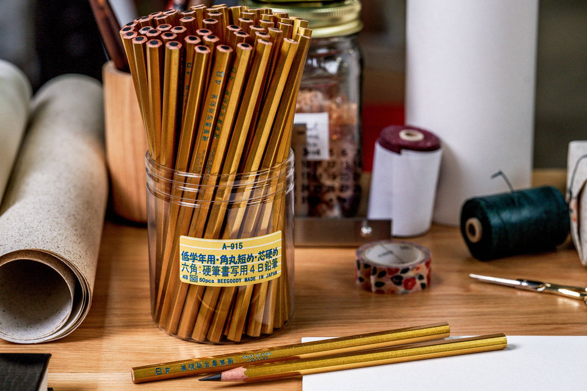 Eyeball Pencil Co. Calligraphy Pencil, 4B Gold