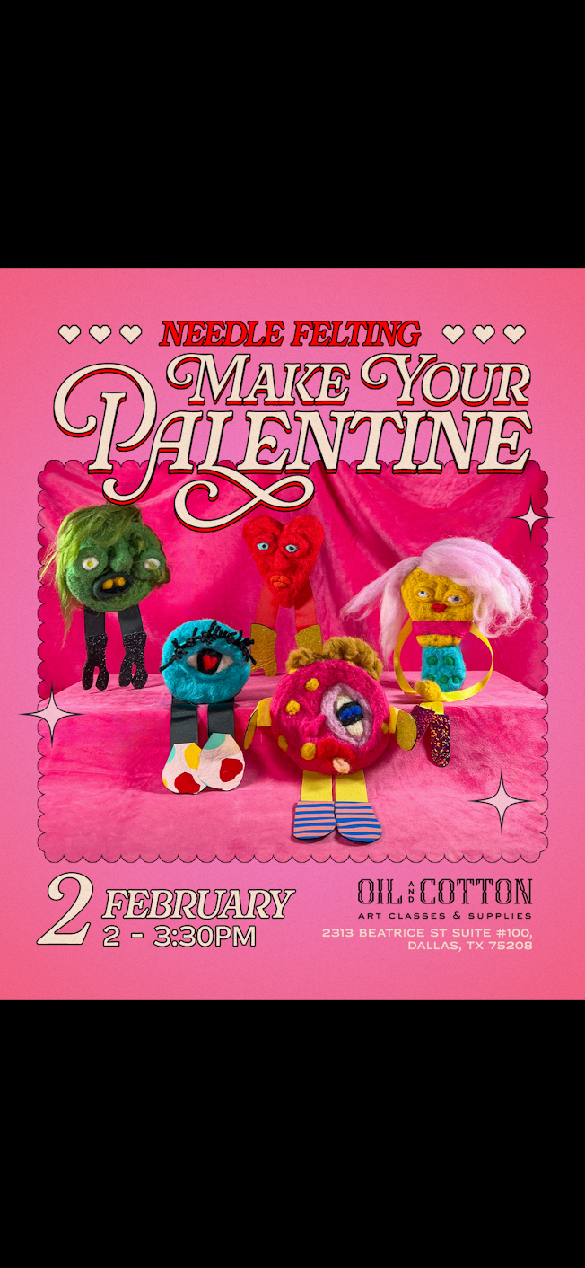 February 2 Needle Felting: Palentine's Day Plushie