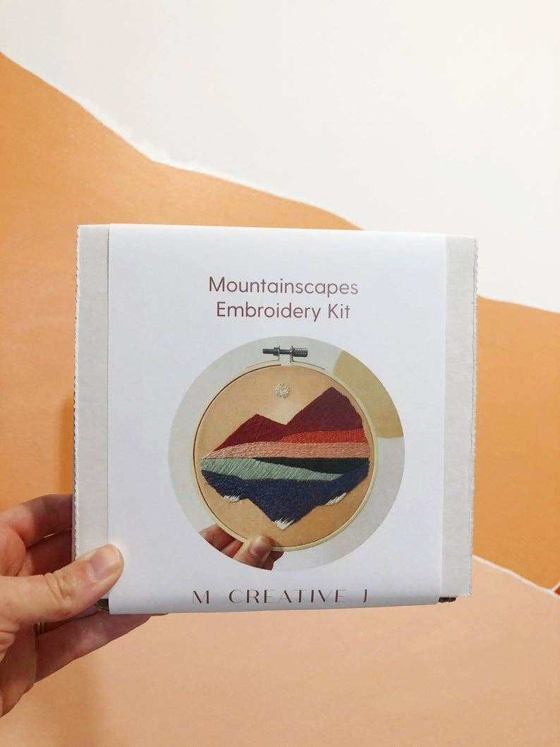 Mountainscapes - Intermediate Hand Embroidery DIY Craft Kit