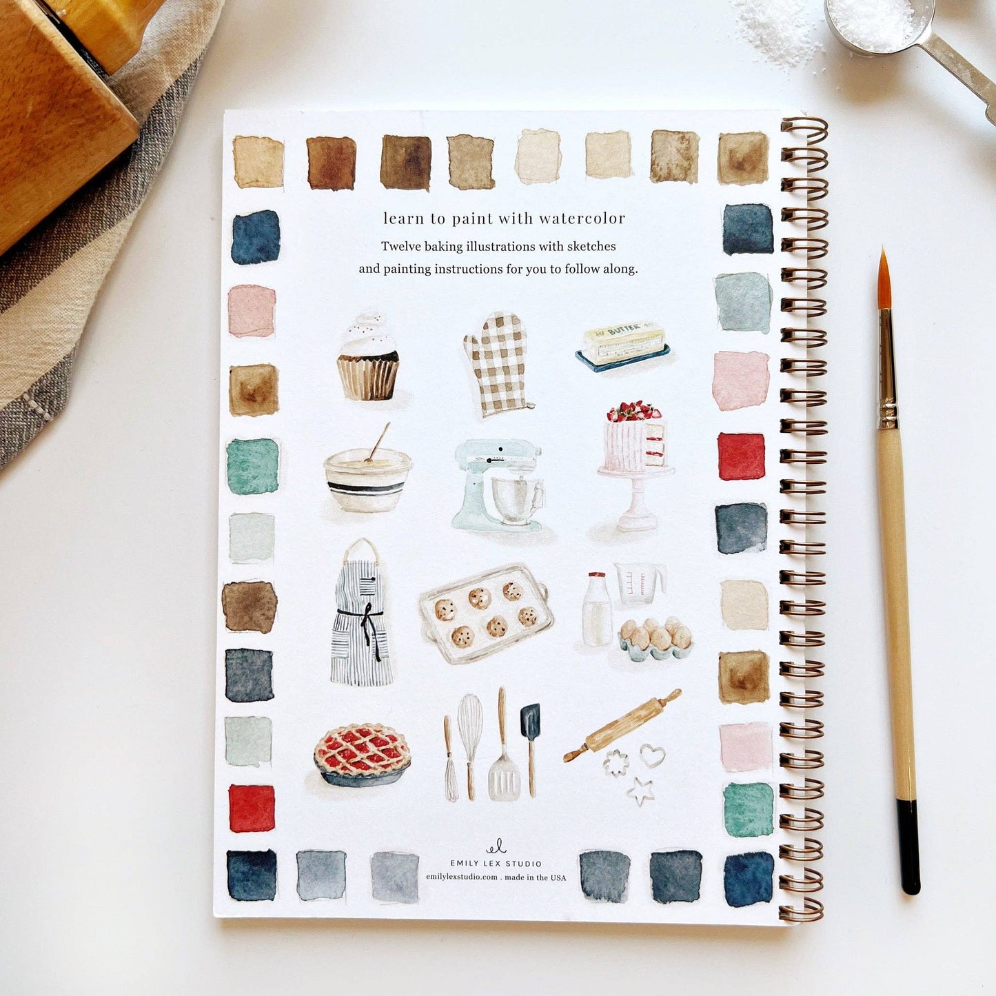 Emily Lex Studio - Baking watercolor workbook