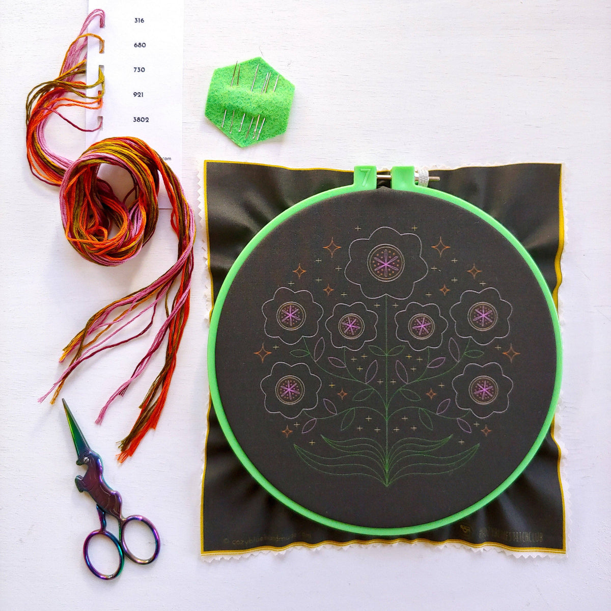 Cozy Blue Enchanted embroidery kit