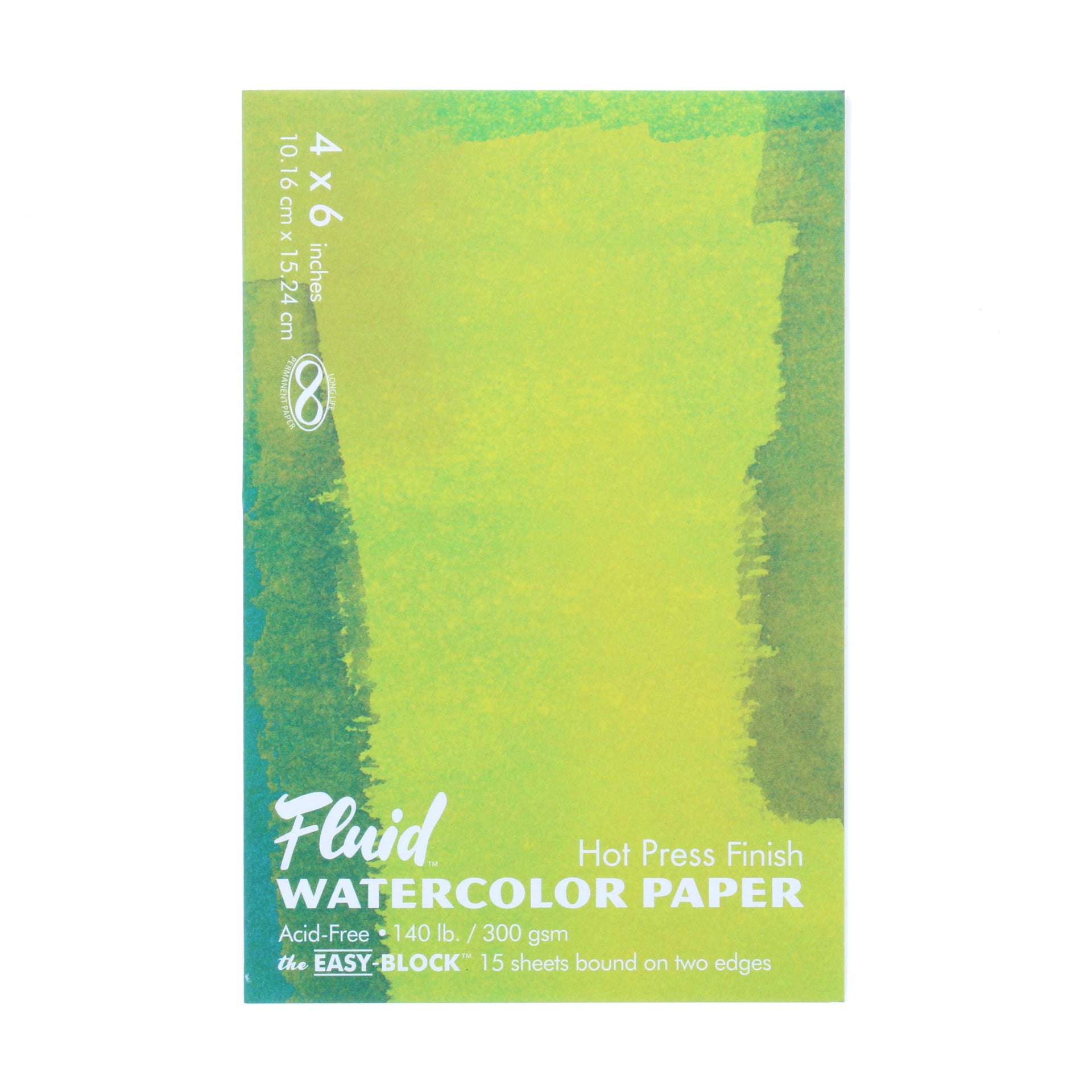 Fluid Watercolor Paper Block - Cold-Press - 12 x 16 - 15 Shts.