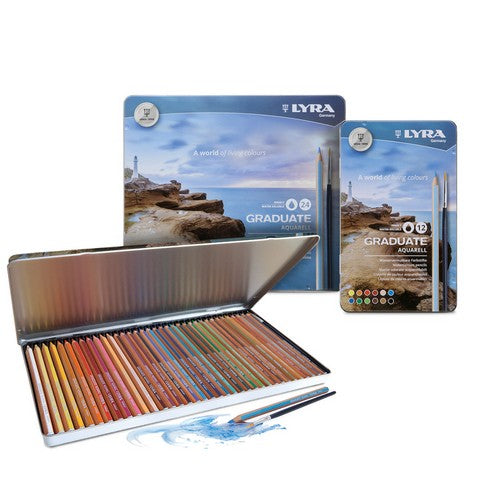 Lyra Graduate Aquarelle Pencil Metal Tin Set With Brush