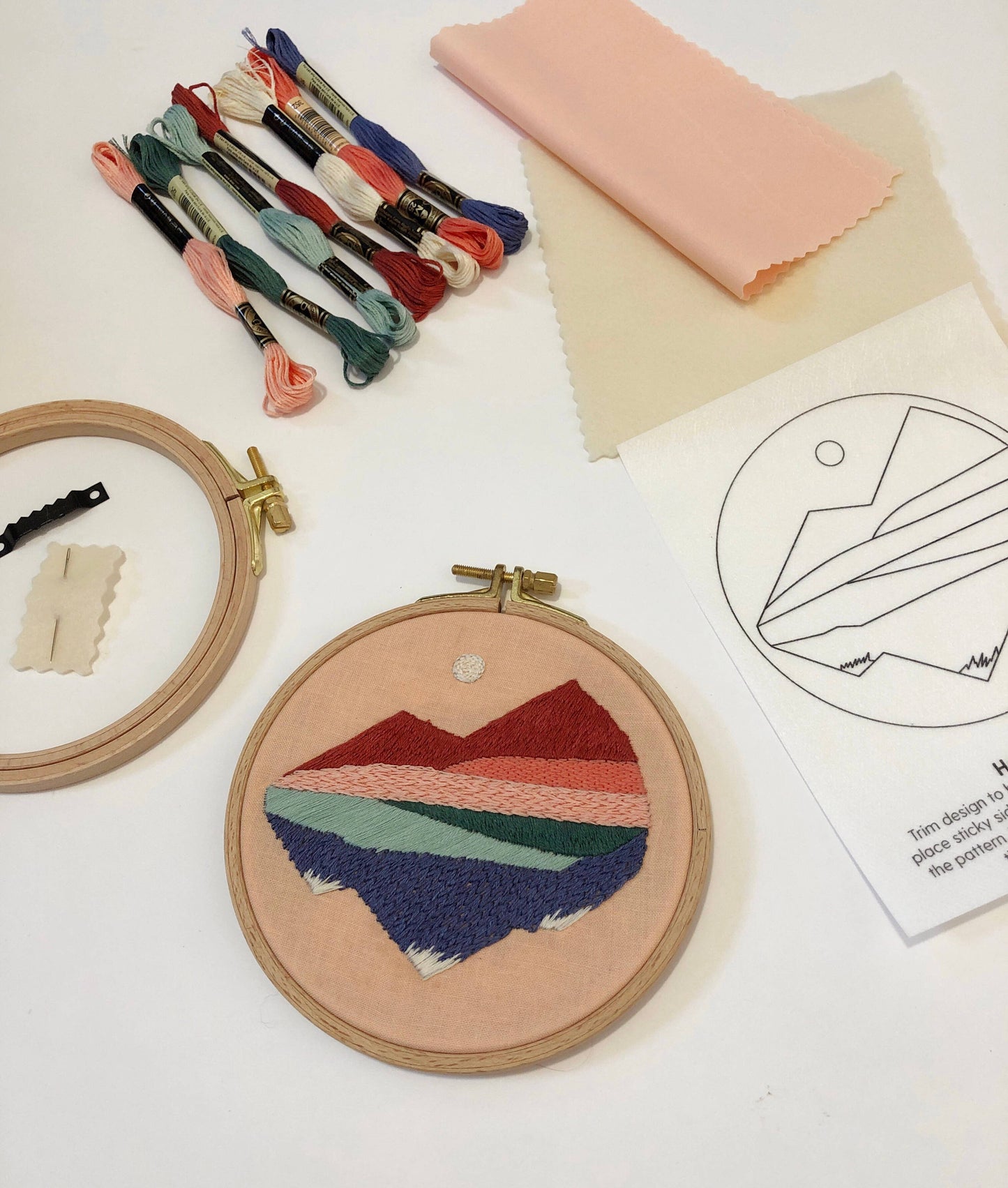 Mountainscapes - Intermediate Hand Embroidery DIY Craft Kit