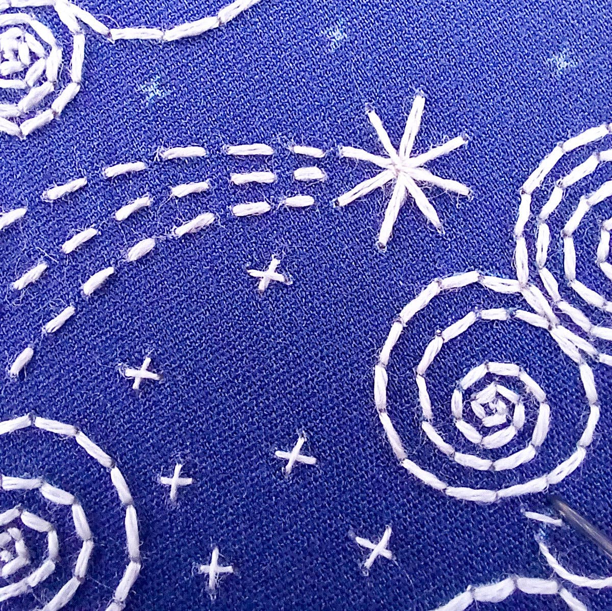 Cozy Blue Night Sky Embroidery Kit