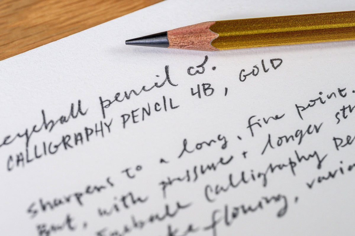 Eyeball Pencil Co. Calligraphy Pencil, 4B Gold