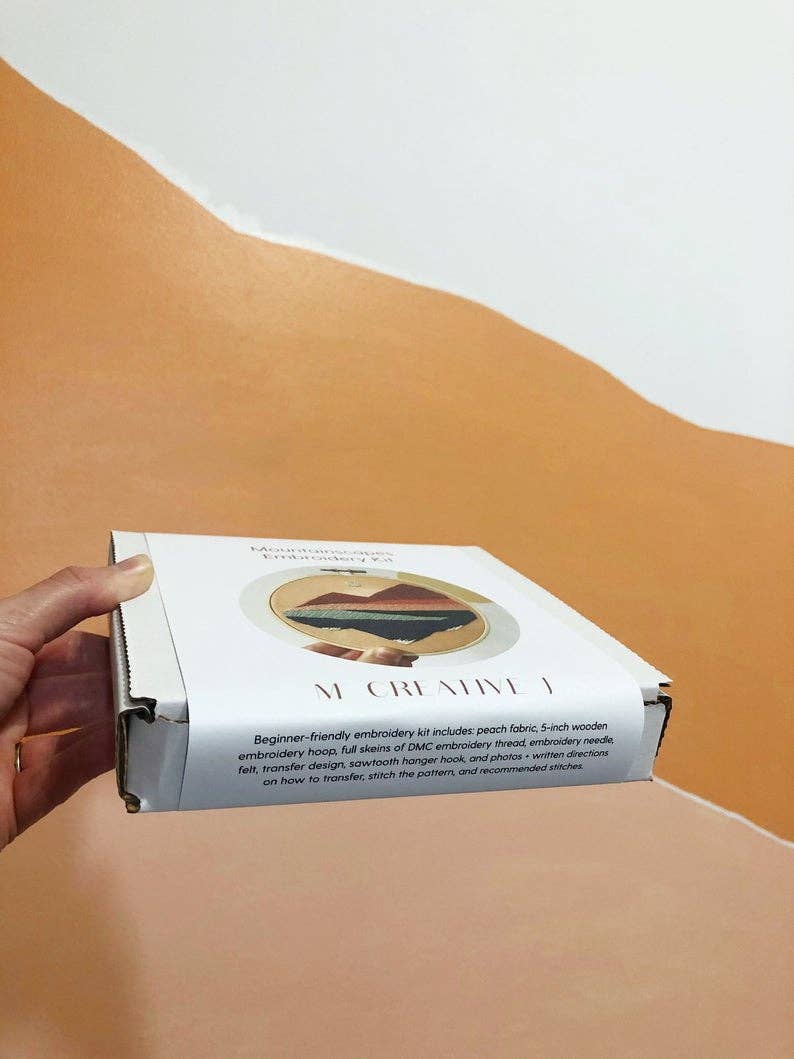 Mountainscapes - Intermediate Hand Embroidery DIY Craft Kit