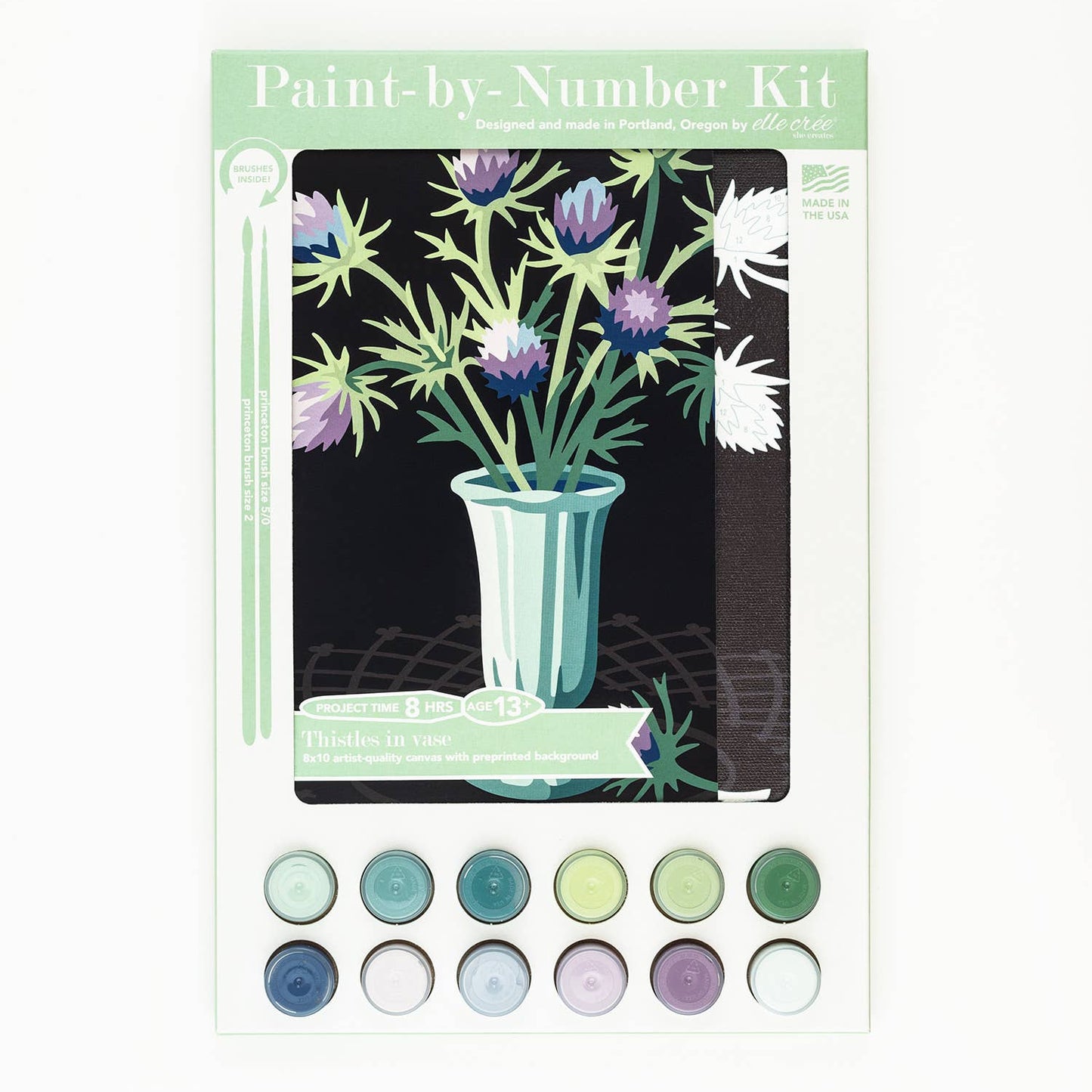 Thistles in Vase Paint-by-Number Kit