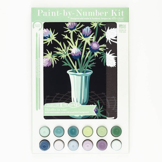 Thistles in Vase Paint-by-Number Kit