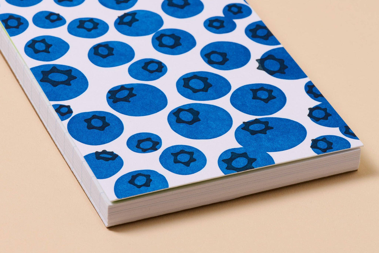 Modern Summer Letterpress Small Spiral Notebook — Blueberry