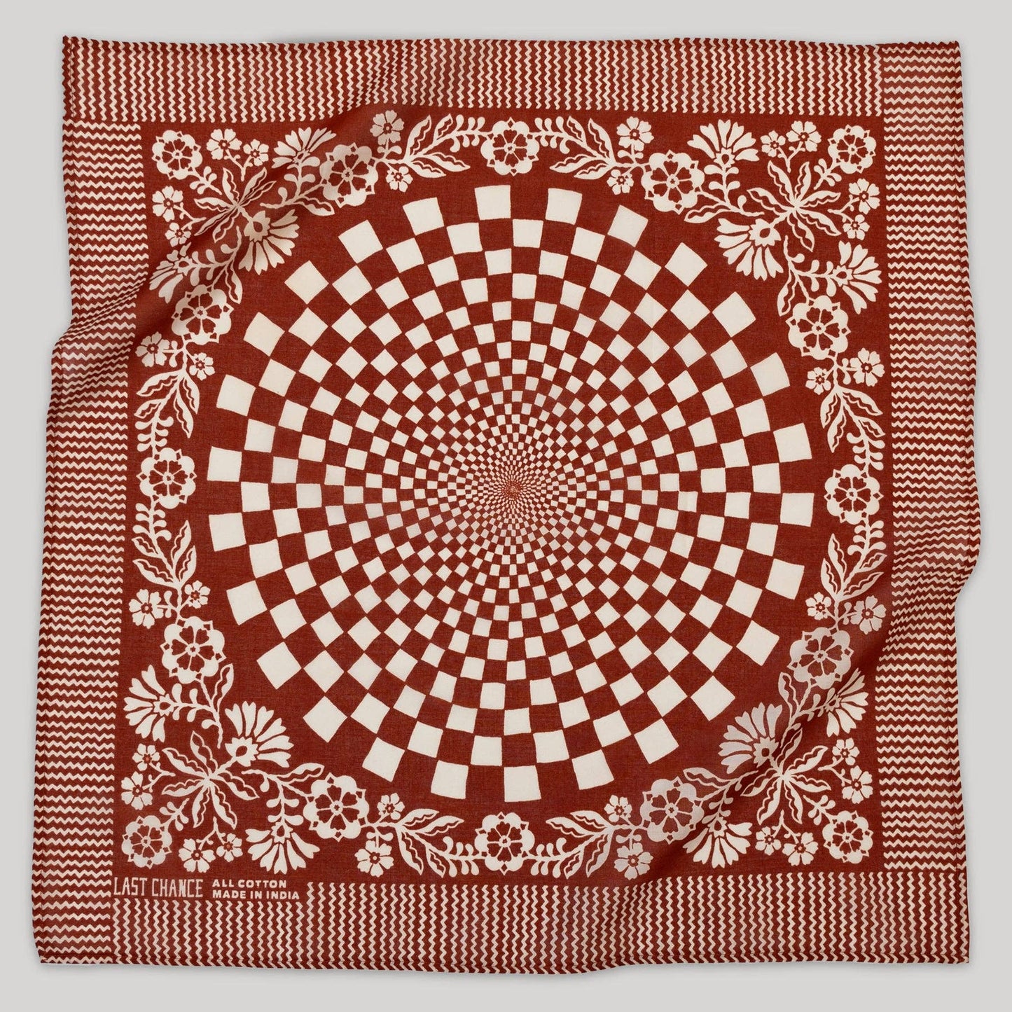 Cotton Sundial Bandana | Chili