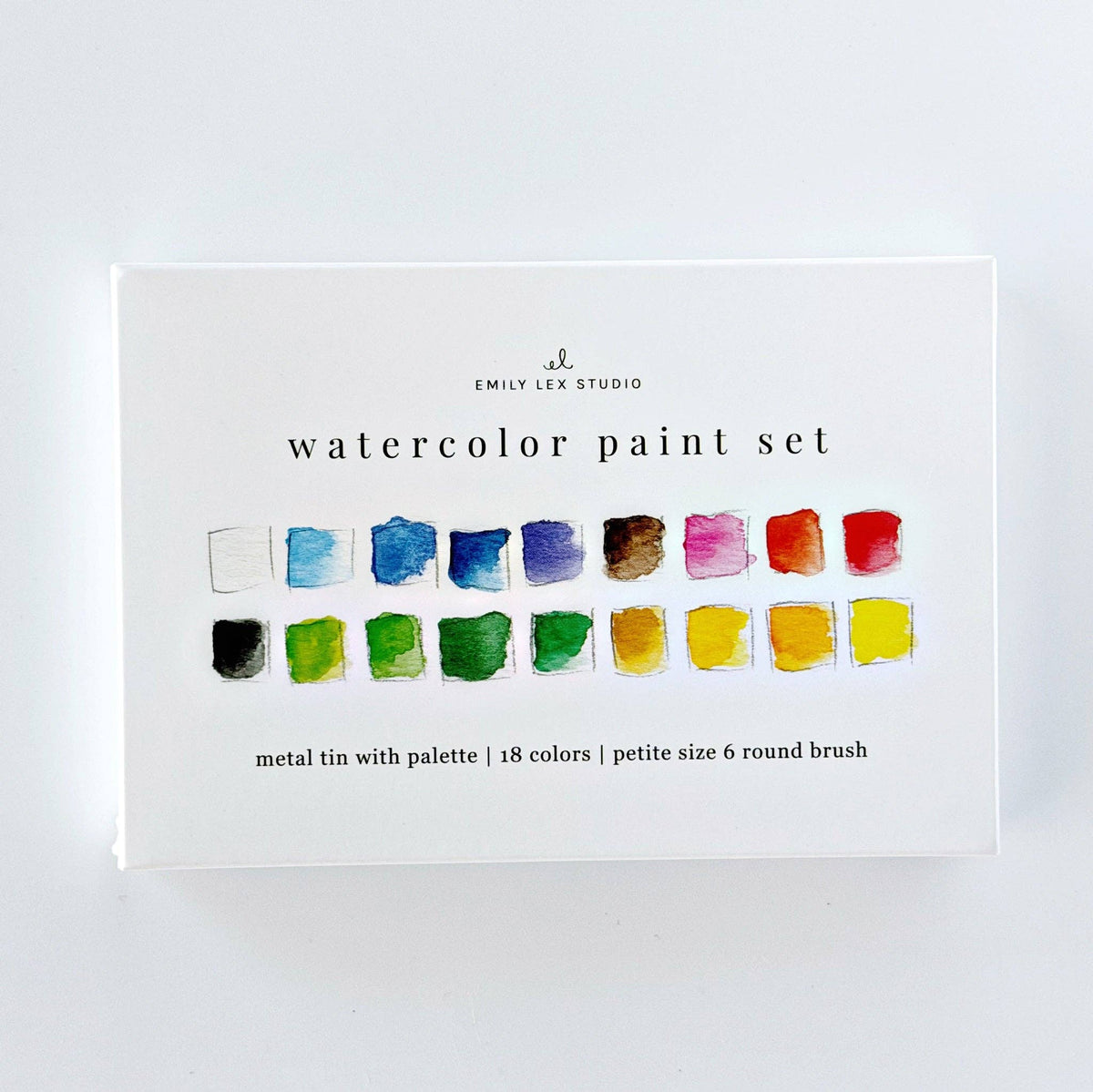 PS-18-color-box Watercolor paint set 18 colors with brush