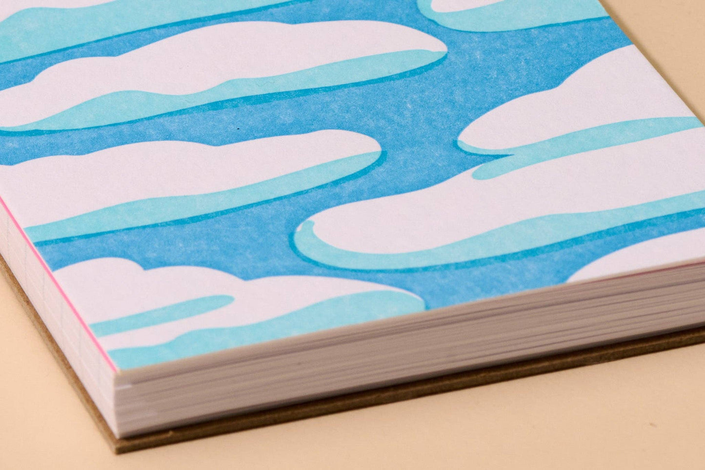 Dreamy Letterpress Small Spiral Notebook — Sky and Clouds