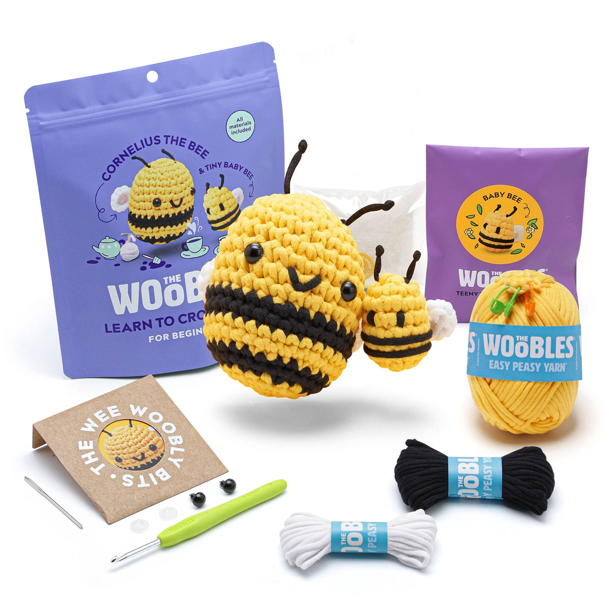Woobles Mommy & Me Cornelius the Bee Combo Crochet Kit