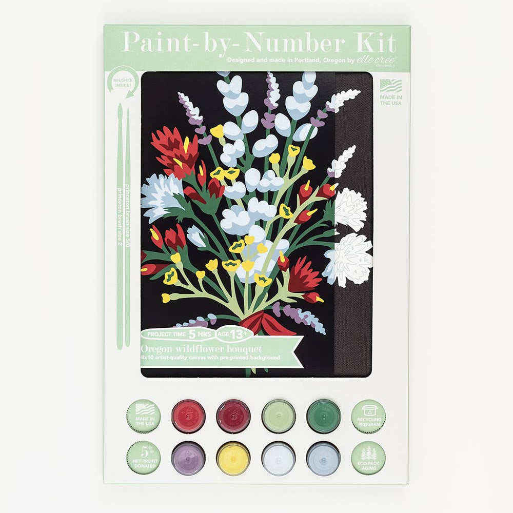 Oregon Wildflower Bouquet Paint-by-Number Kit