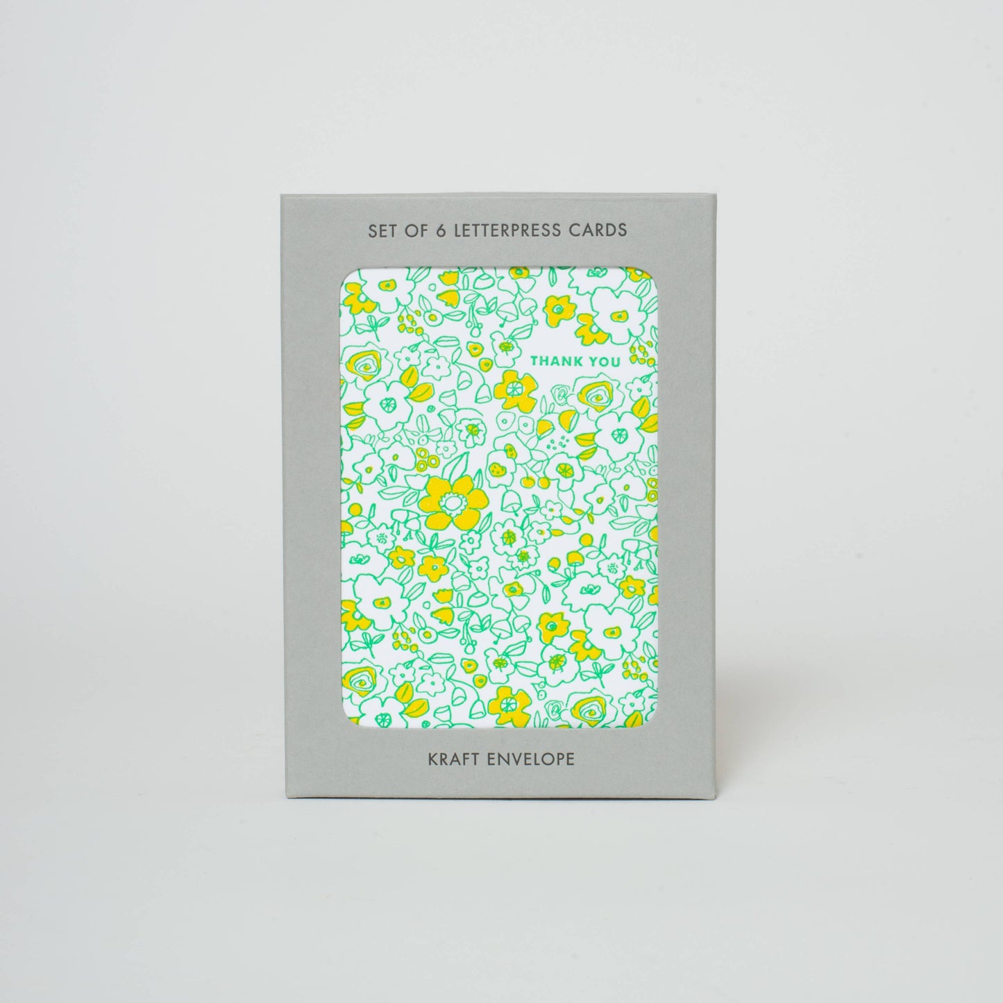 Boxed Set Thank You Floral Letterpress Greeting Cards by Hello Lucky