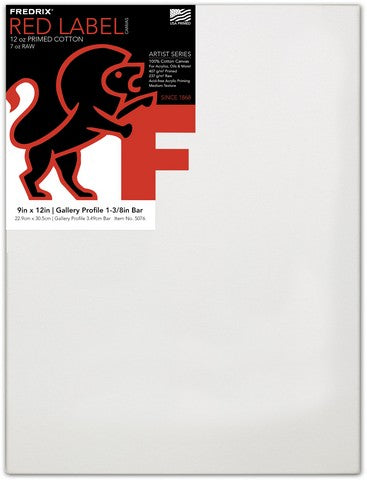 Redrix Oil Fredrix Artist Series Red Label 12oz Primed Cotton Stretched Canvas ...
