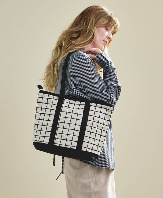 Grid Mini Tote Bag