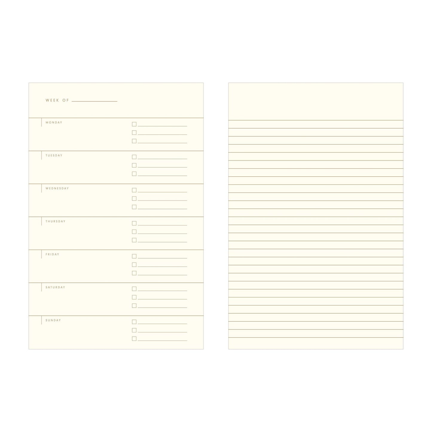 Ruff House Print Shop Grid Undated Weekly Planner Journal