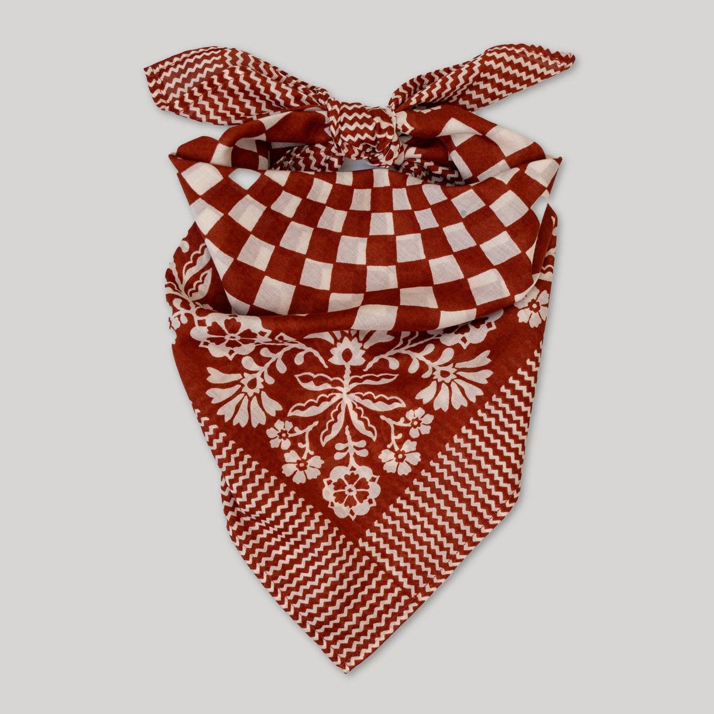 Cotton Sundial Bandana | Chili