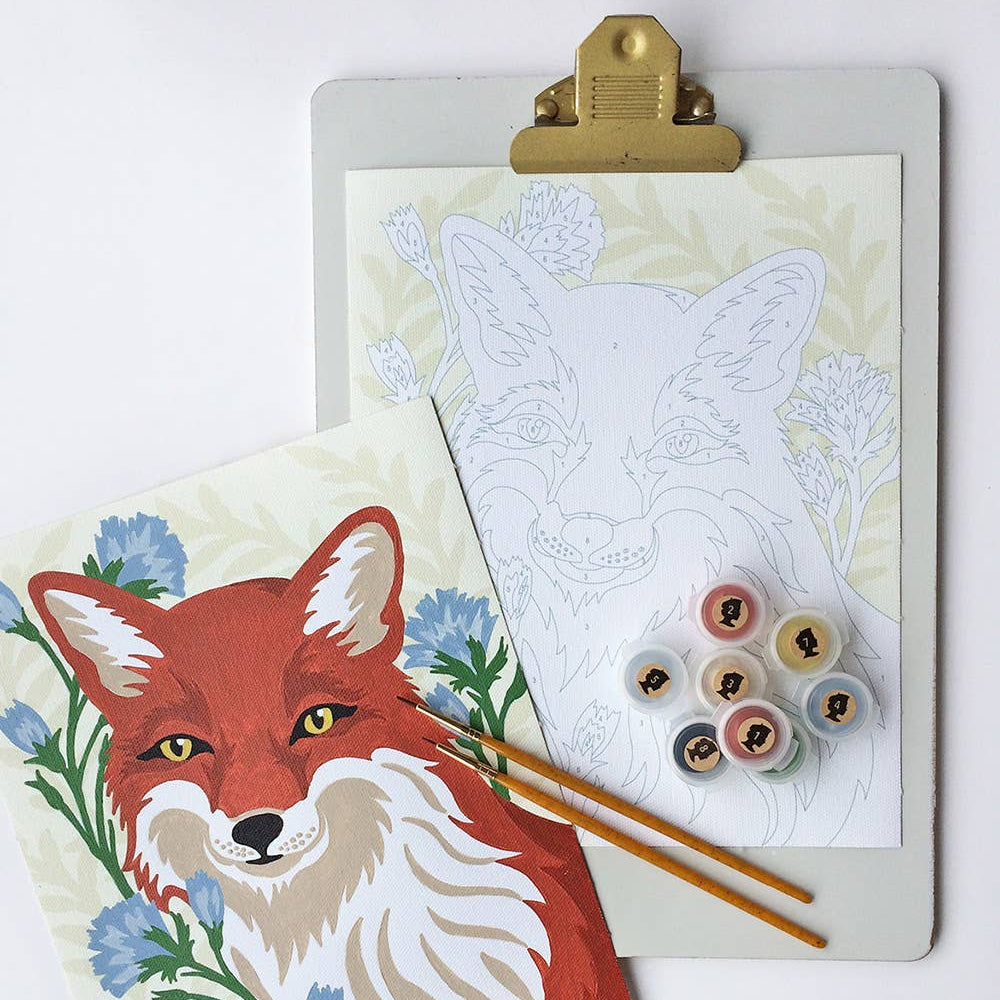 Fox with Chicory Paint-by-Number Kit