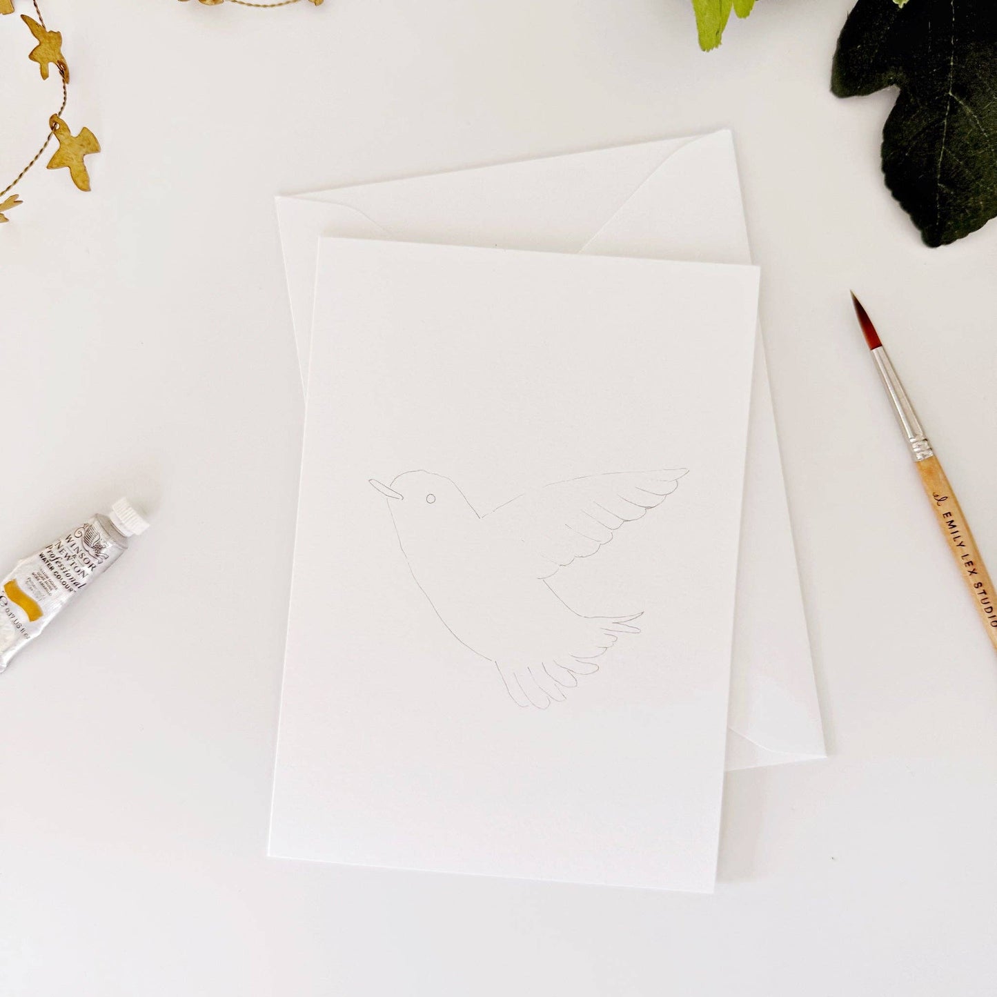 Emily Lex Studio - Backyard birds paintable notecards