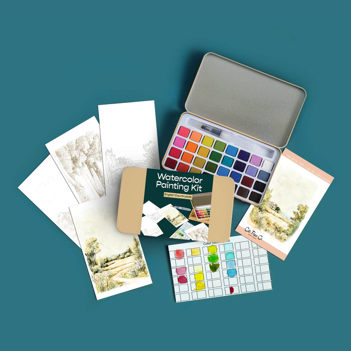 KANKAN Cate Paper Co.Watercolor Painting Kits