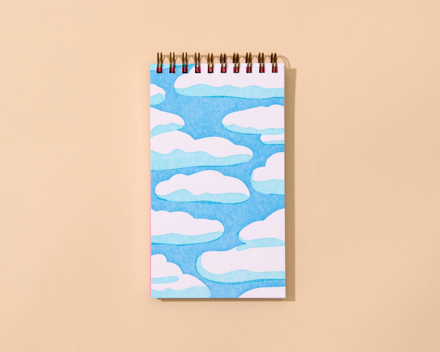 Dreamy Letterpress Small Spiral Notebook — Sky and Clouds