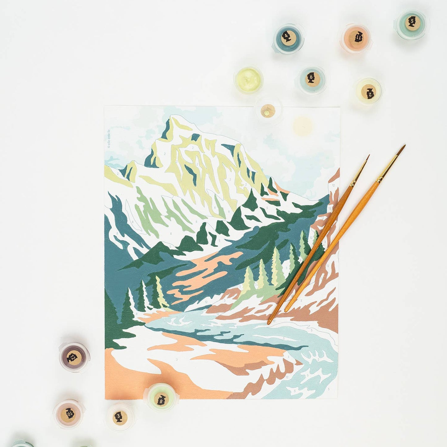 Mountainscape Paint-by-Number Kit